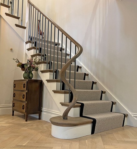 interior timber stairs with runners