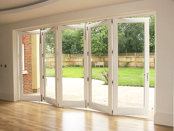 white timber Bi-Fold doors