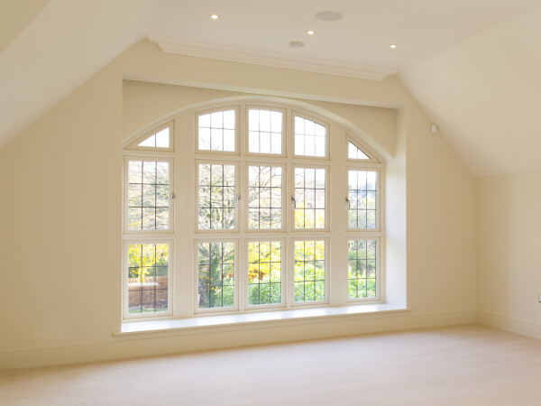 large traditional bedroom windows