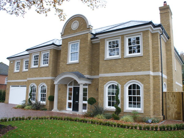 large British home with sash windows